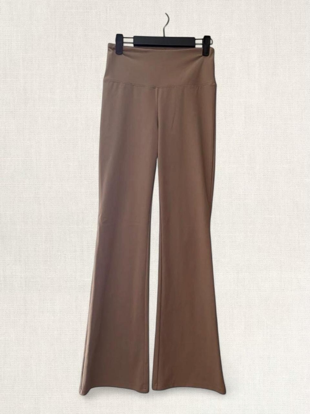 Garage Taupe High-Waist Flare Pants